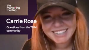 Carrie Rose answers questions from the TMM community